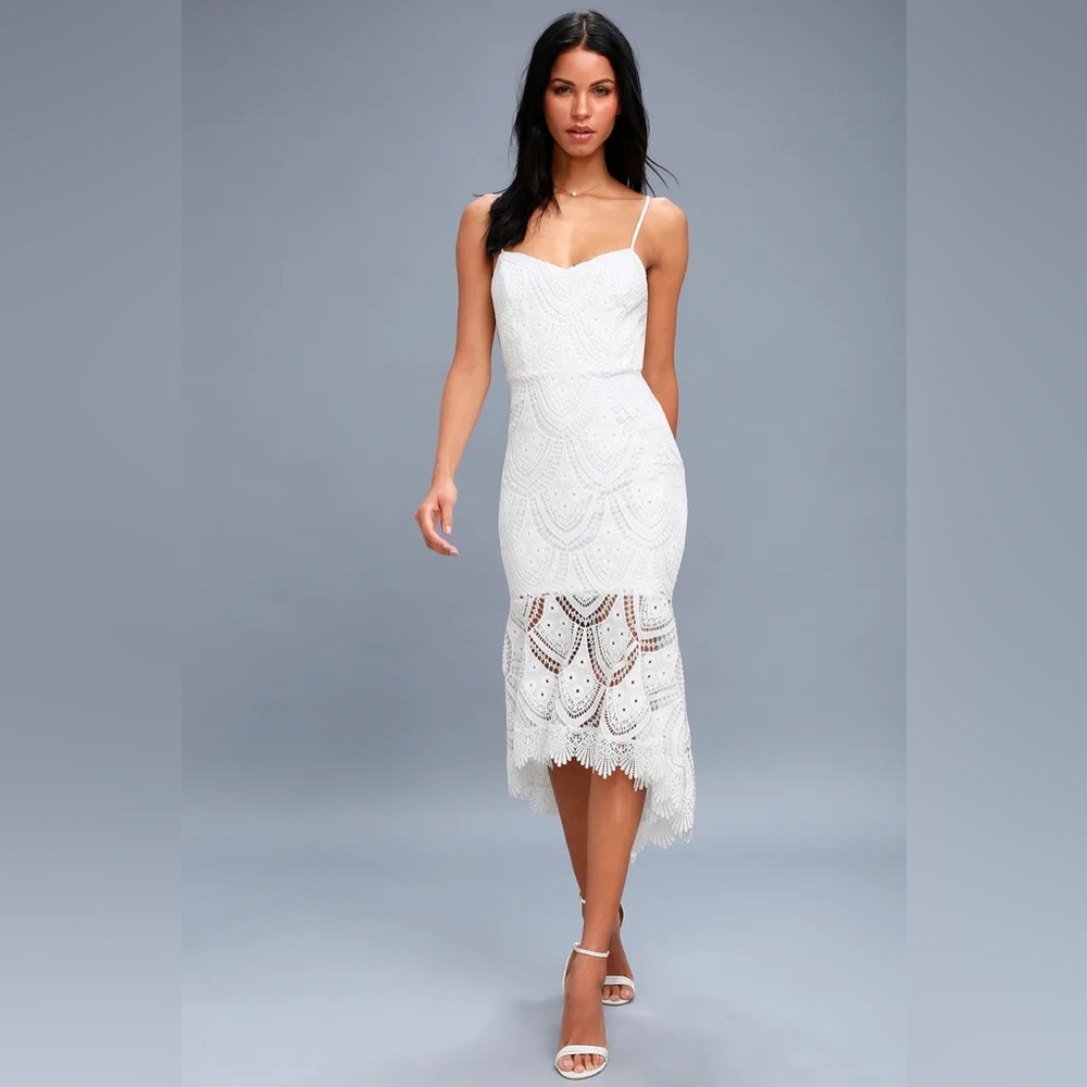 Lulus white midi dress